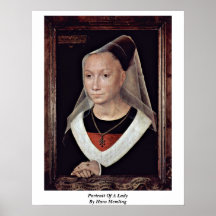 Portrait Of A Lady By Hans Memling Poster
