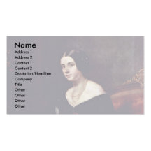 Portrait Of A Lady In A Black Dress Business Card Template