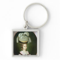 Portrait of a Lady in a Hat keychains