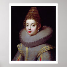 Portrait of a Lady, said to be Marguerite de Valoi Print