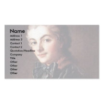Portrait Of A Lady With Muff By Boucher François Business Card Templates