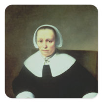 Portrait of a Lady with White Collar and Cuffs stickers