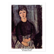 Portrait Of A Lady'S Maid By Modigliani Amedeo Post Card