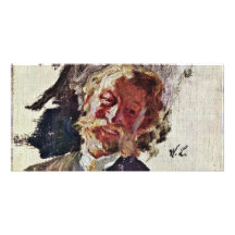 Portrait Of A Man By Leibl Wilhelm (Best Quality) Picture Card