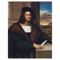Portrait Of A Man By Sebastiano Del Piombo Custom Flyer