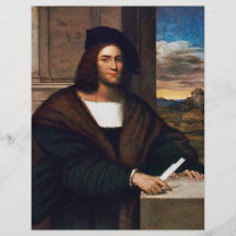 Portrait Of A Man By Sebastiano Del Piombo Custom Flyer