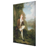 Portrait of a man in brown gallery wrapped canvas