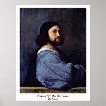 Portrait Of A Man (L'Ariosto) By Titian Print