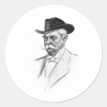 Portrait of a Man Round Sticker