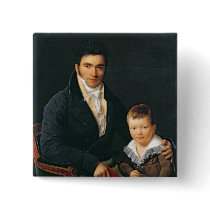 Portrait of a Member of the Barbet Family Buttons