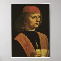 Portrait of a Musician, Leonardo da Vinci, 1485 Print