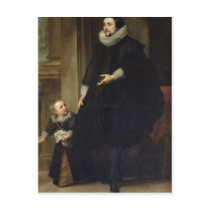 Portrait of a Nobleman and his Child Post Cards