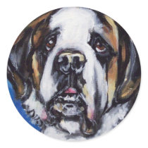 Portrait of a Saint Bernard Stickers