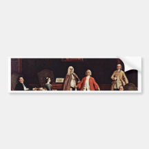 Portrait Of A Venetian Family By Longhi Pietro Bumper Stickers