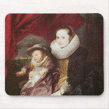 Portrait of a Woman and Child Mouse Pad
