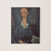 Portrait of a Woman with a White Collar (oil on ca Puzzles