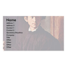 Portrait Of A Young Man With Lute Business Card