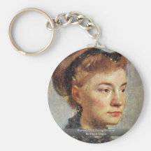 Portrait Of A Young Woman By Edgar Degas Key Chains
