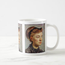 Portrait Of A Young Woman By Edgar Degas Mug
