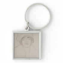 Portrait of a Young Woman keychains