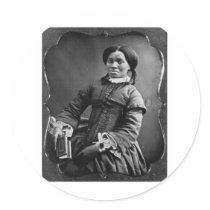Portrait of African American Woman ~ 1850 Stickers