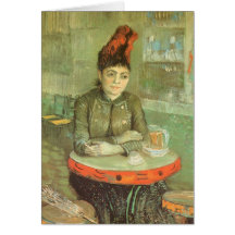 Portrait of Agostina Segatori by Vincent van Gogh Greeting Cards