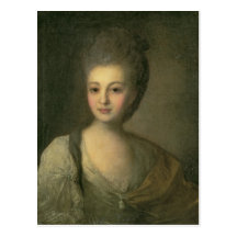 Portrait of Aleksandra P. Struyskaya  1772 Postcard