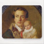 Portrait of Alexander Herzen with his son, 1840 Mousepads