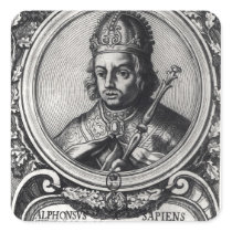 Portrait of Alfonso X  'the Wise' stickers