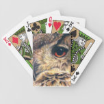 Portrait of an eagle owl fine art playing cards