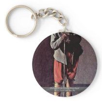 Portrait Of An Elderly Man (Age) By La Tour George Key Chain