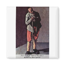 Portrait Of An Elderly Man (Age) By La Tour George Fridge Magnets