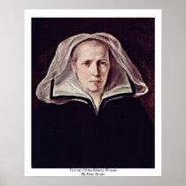 Portrait Of An Elderly Woman By Reni Guido Poster