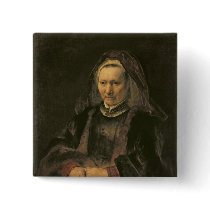 Portrait of an Elderly Woman, c. 1650 Pinback Buttons