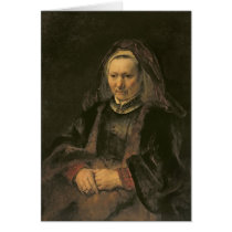 Portrait of an Elderly Woman, c. 1650 Card