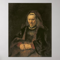 Portrait of an Elderly Woman, c. 1650 Posters