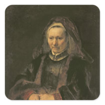 Portrait of an Elderly Woman, c. 1650 Sticker