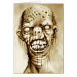 portrait of an irradiated zombie with a cleft lip cards
