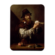 Portrait of an Old Man with an Onion (oil on canva Vinyl Magnet