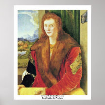 Portrait Of An Unknown Red Schaube Posters