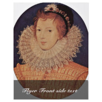 Portrait Of An Unknown Woman By Nicholas Hilliard Full Color Flyer