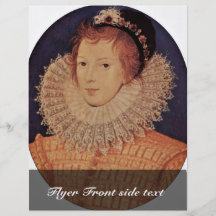 Portrait Of An Unknown Woman By Nicholas Hilliard Full Color Flyer