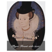 Portrait Of An Unknown Woman Oval By Hilliard Flyer Design