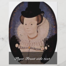 Portrait Of An Unknown Woman Oval By Hilliard Flyer Design