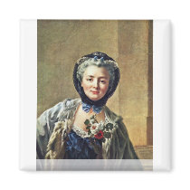 Portrait Of Anne-Marie Françoise Doré Fridge Magnets