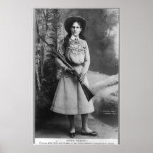 Portrait of Annie Oakley born Phoebe Ann Mosey Print
