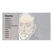 Portrait Of Antonio Covarrubias By Greco El Business Card