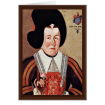 Portrait Of Barbe De Preux By Meister Der Barbe De Greeting Cards