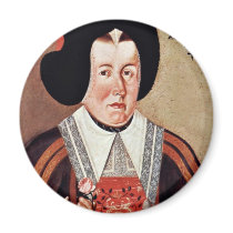 Portrait Of Barbe De Preux By Meister Der Barbe De Fridge Magnet