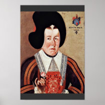 Portrait Of Barbe De Preux By Meister Der Barbe De Poster